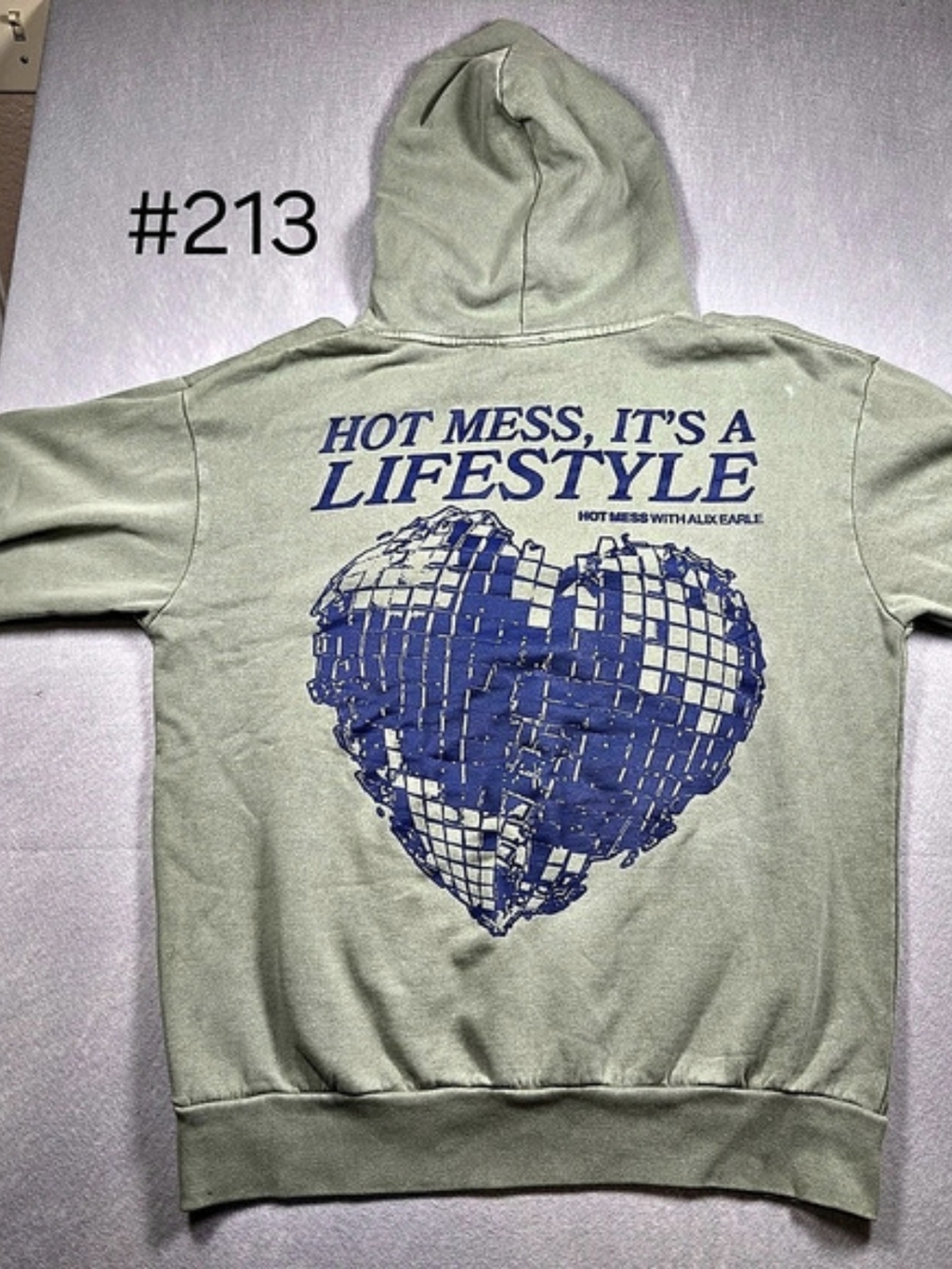 Hot Mess Lifestyle hoodie Graphic Hoodie in Green Like New